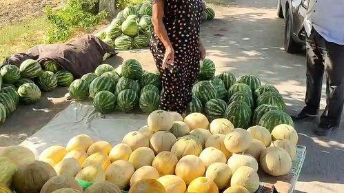 路边摊免费吃瓜,街头美食盛宴等你来尝